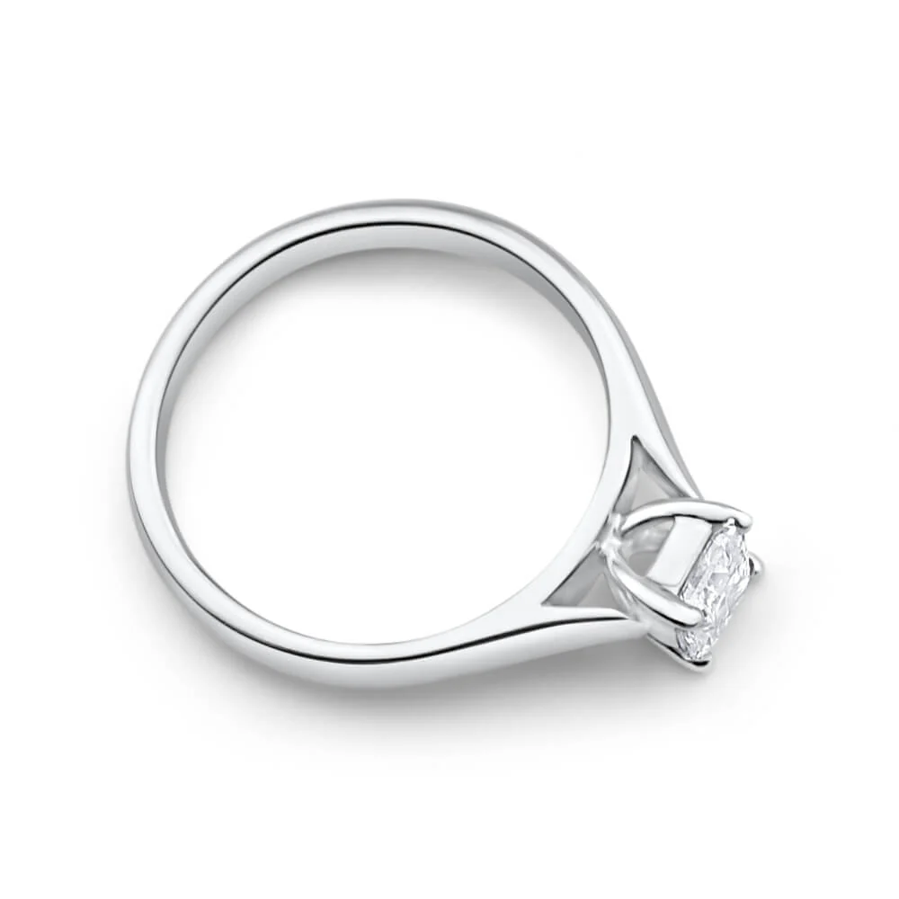 18ct White Gold Solitaire Ring With 0.5 Carat 4 Claw Set Diamond - Image 2