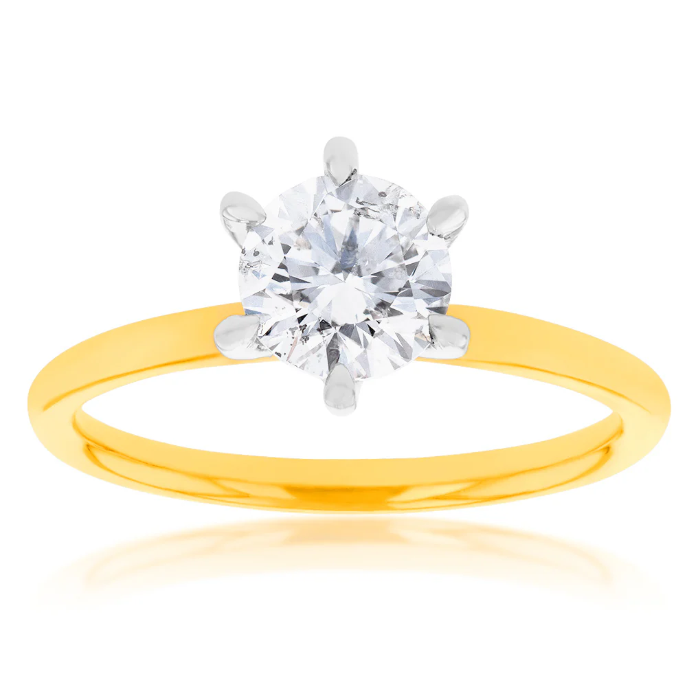 18ct Yellow Gold 1.00 Carat Diamond Solitaire Ring