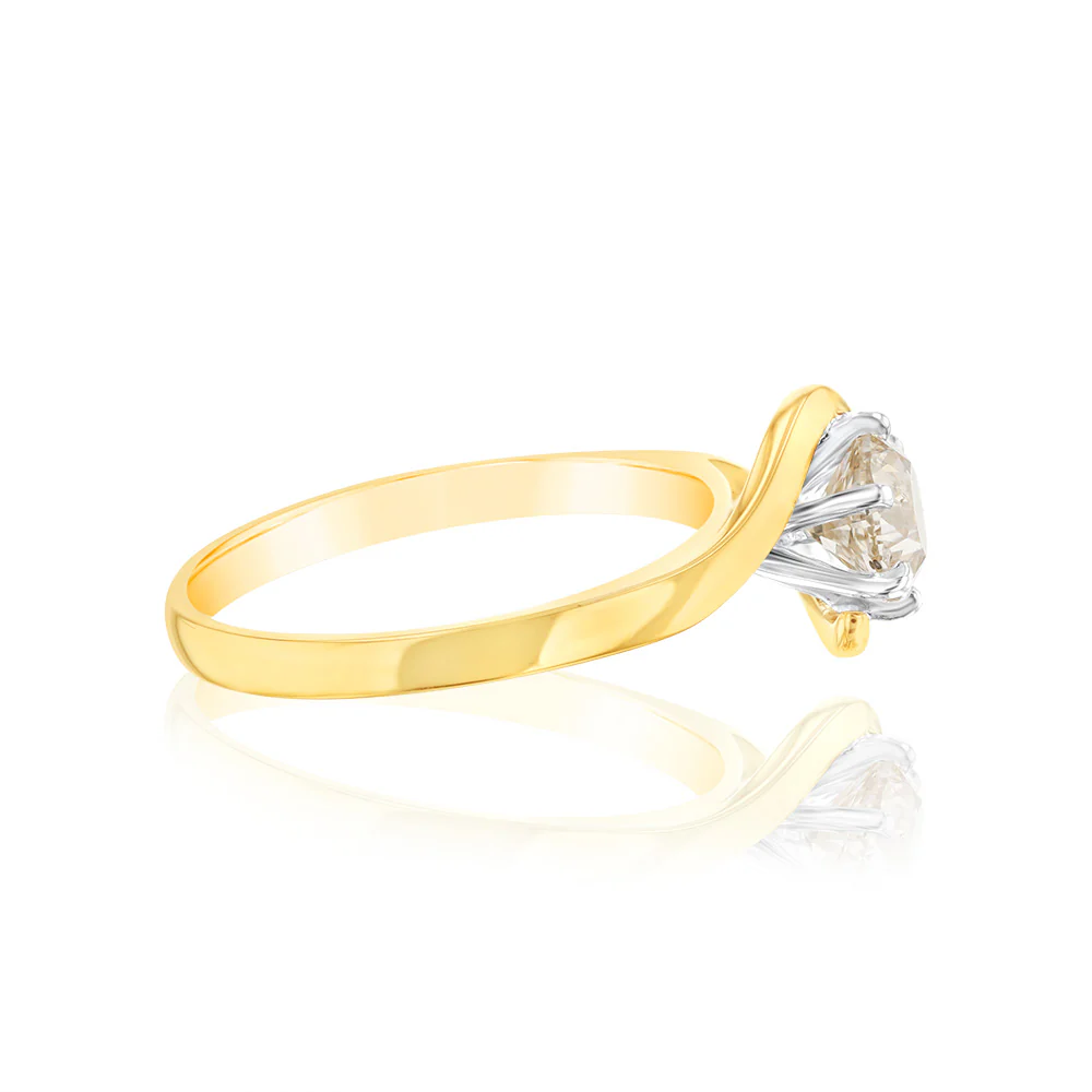 18ct Yellow Gold 1 Carat Australian Diamond Solitaire Ring - Image 2