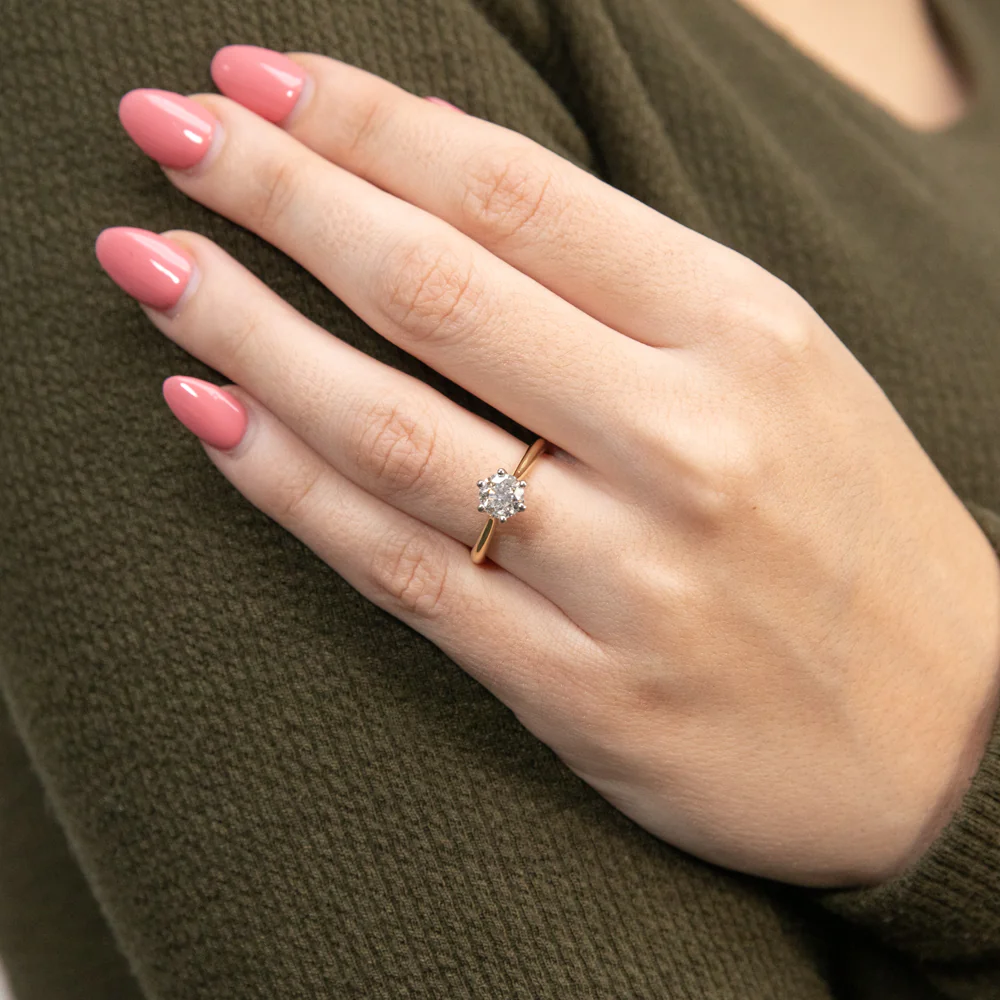 18ct Yellow Gold 1 Carat Diamond Solitaire Ring - Image 3