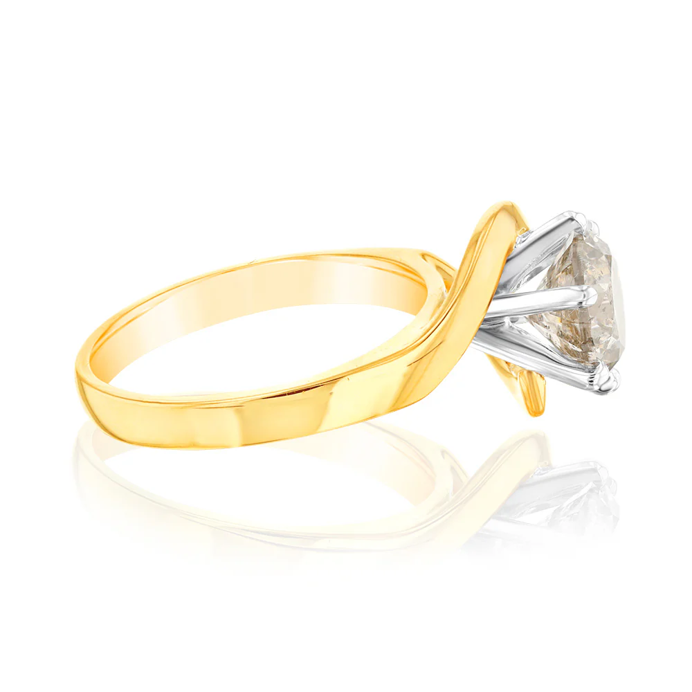 18ct Yellow Gold 2 Carat Australian Diamond Solitaire - Image 2