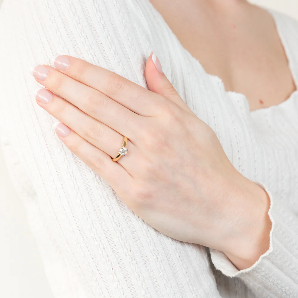 18ct Yellow Gold Solitaire Ring With 0.50 Carat Australian Diamond - Image 3