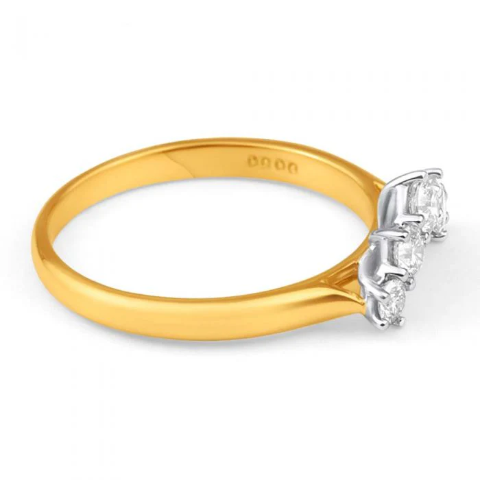 18ct Yellow Gold & White Gold Ring With 0.5 Carats Of Brilliant Cut Diamonds - Image 2