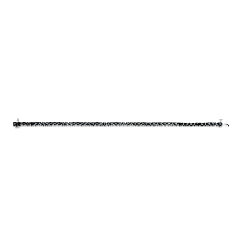 3.30 Carat Black Diamond 18cm Tennis Bracelet in Sterling Silver - Image 2