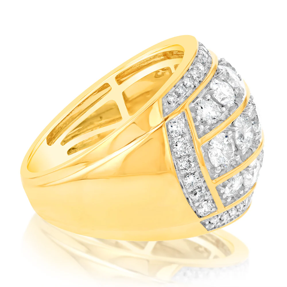 3 Carat Diamond Gents Ring in 10ct Yellow Gold - Image 2