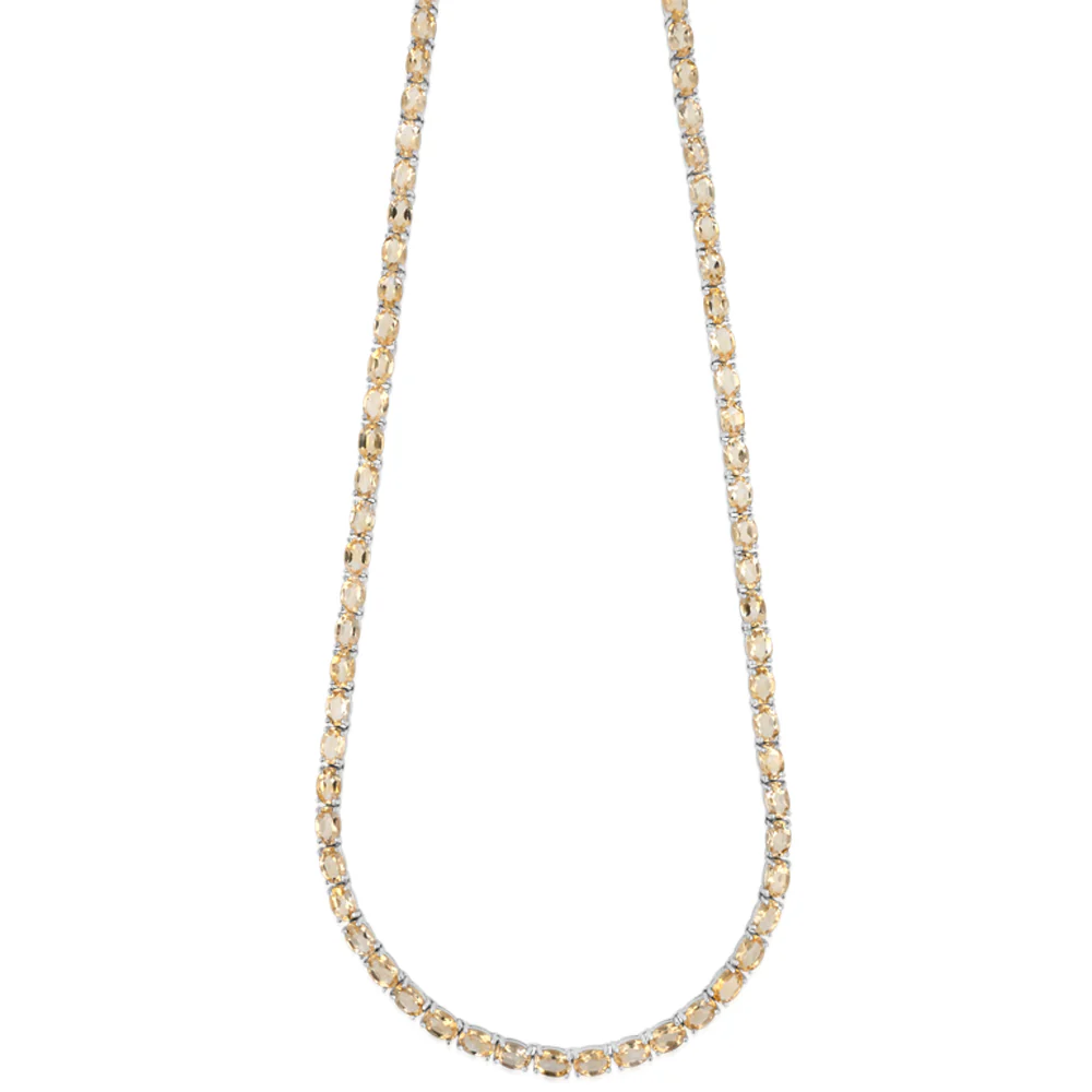 32.8 Carat Citrine Necklace 45cm in Sterling Silver