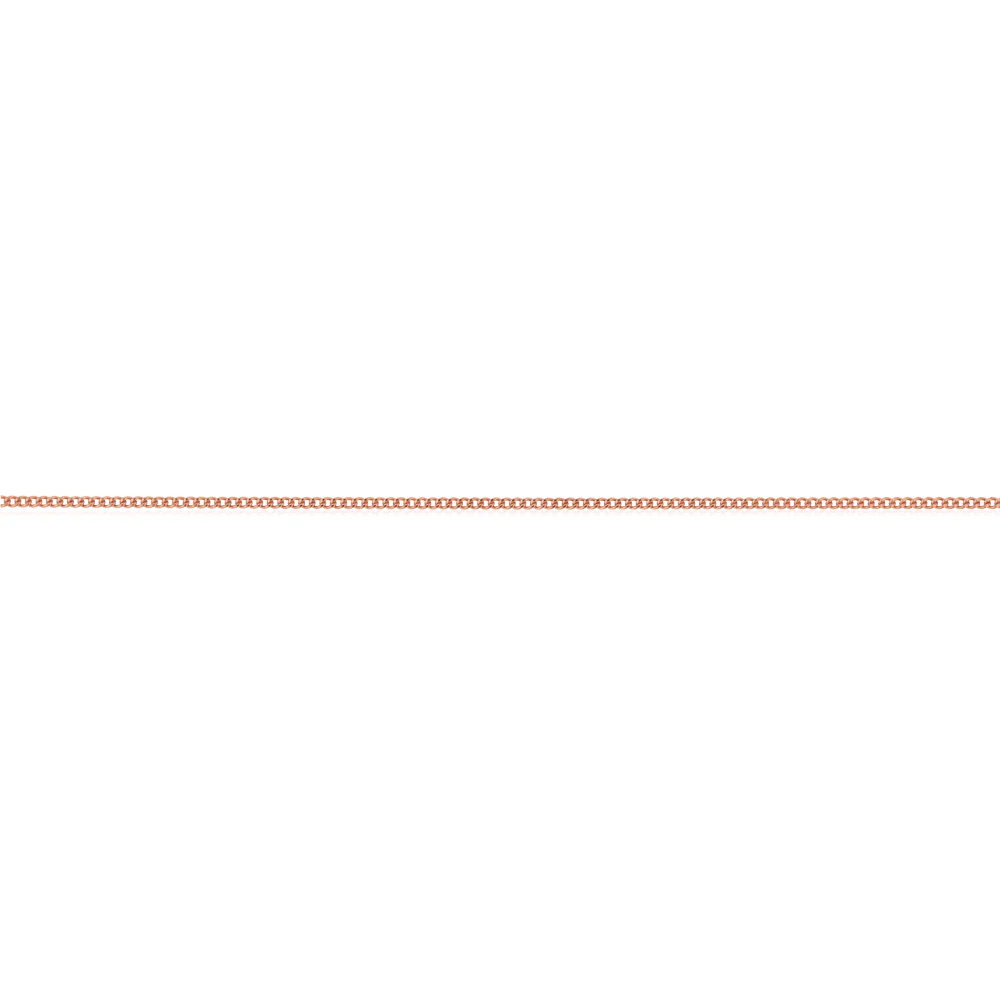 50cm Sterling Silver and Rose Gold Plate Curb Link Chain - Image 2