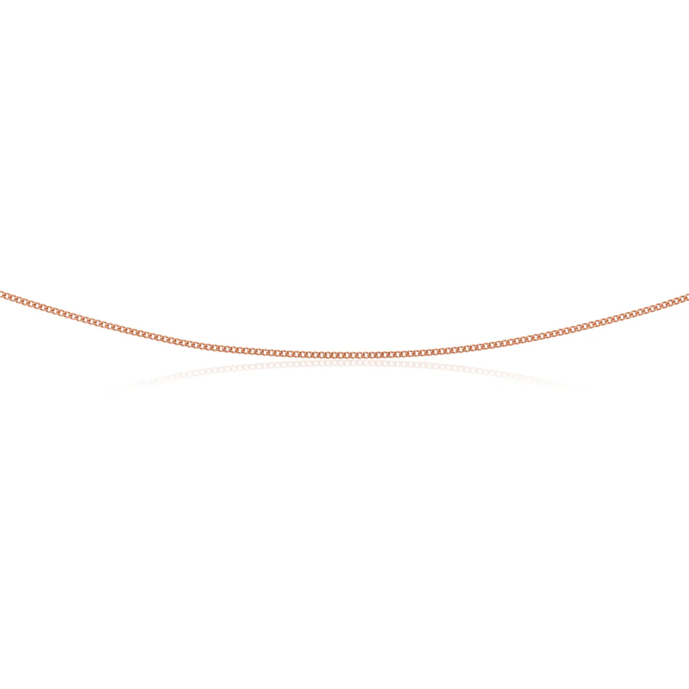 50cm Sterling Silver and Rose Gold Plate Curb Link Chain - Image 3