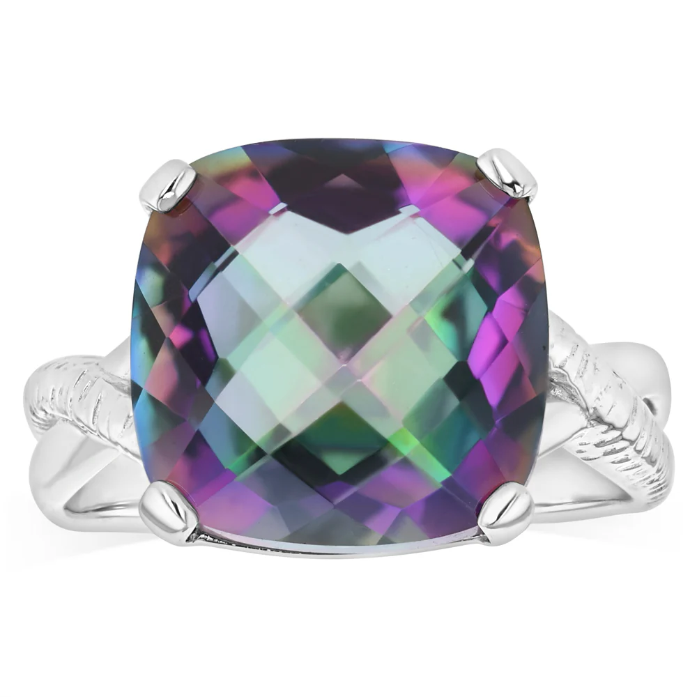 6.5 Carat Multi Quarts Ring in Sterling Silver