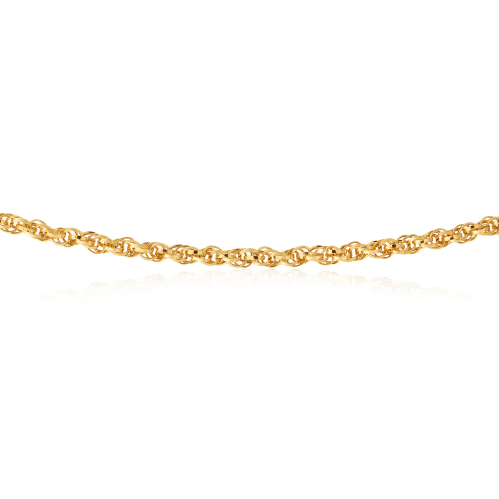 9carat Silverfilled Fancy Twist Link Chain 45cm - Image 2