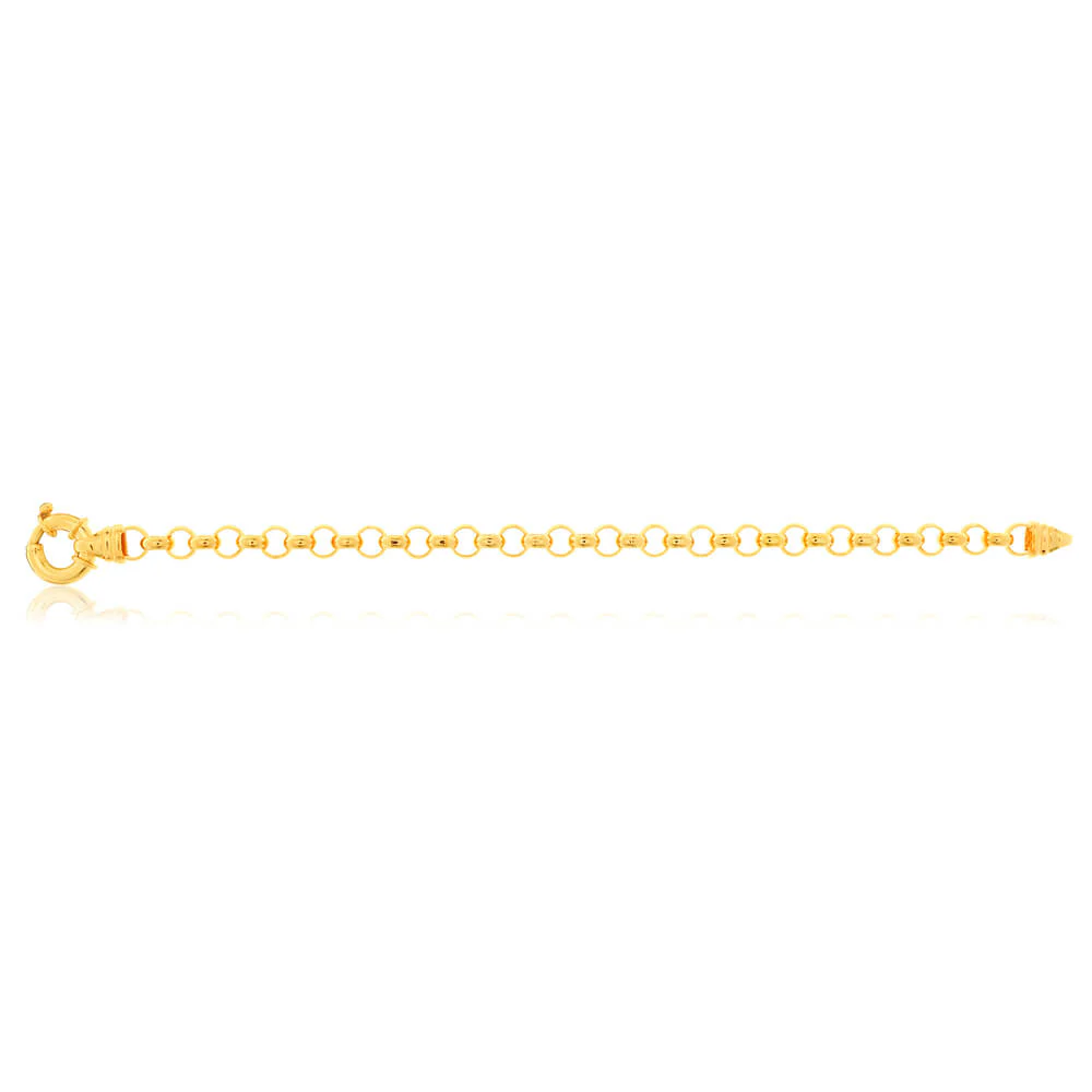 9ct Alluring Yellow Solid Gold Belcher Bracelet - Image 2