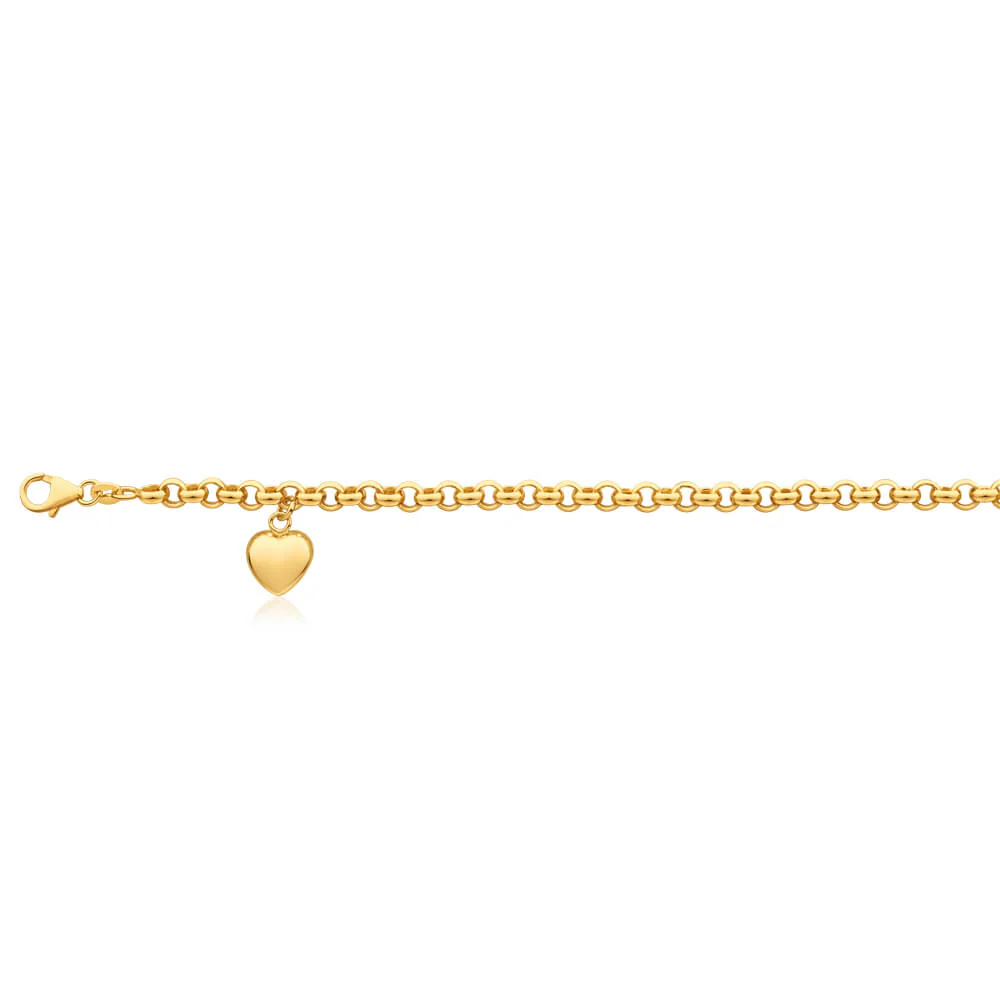 9ct Charming Yellow Gold Silver Filled Belcher Anklet - Image 2