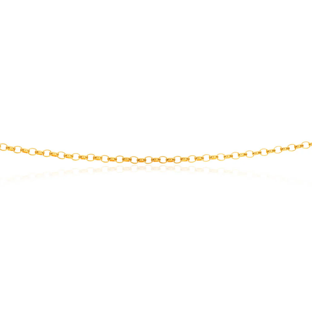 9ct Charming Yellow Solid Gold Belcher Chain - Image 2