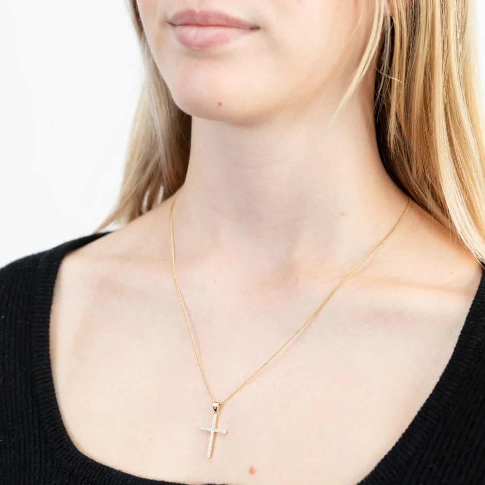9ct Dazzling Yellow Gold Cubic Zirconia Pendant - Image 2