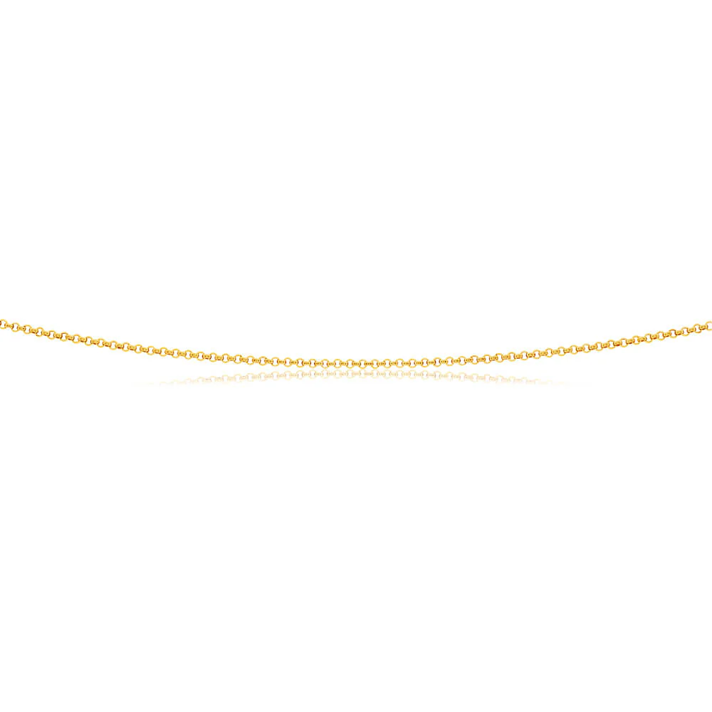 9ct Delightful Yellow Gold Silver Filled Belcher Chain - Image 2