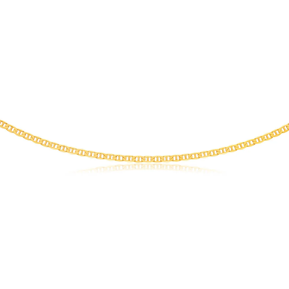9ct Elegant Yellow Solid Gold Anchor 60cm Chain - Image 2