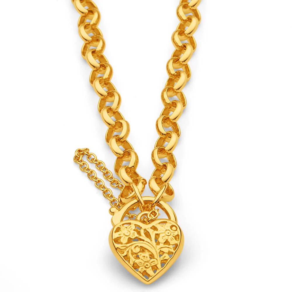 9ct Exquisite Yellow Gold Silver Filled Belcher Bracelet - Image 3