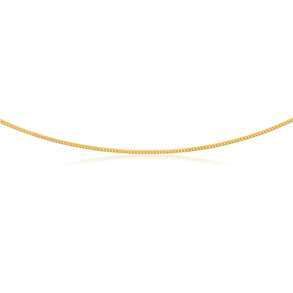 9ct Gold Filled Curb 45cm Chain 60 Gauge - Image 2