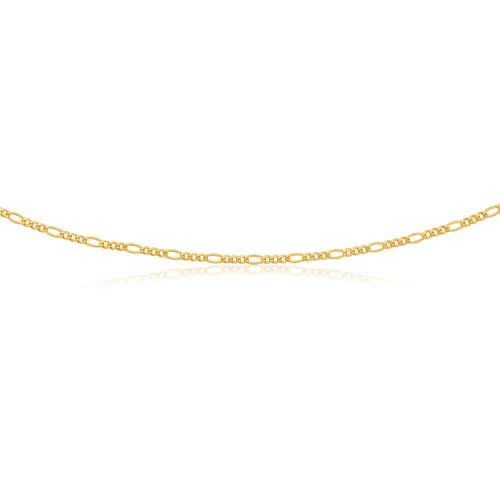 9ct Gold Filled  Figaro 50cm  80 Gauge Chain - Image 2