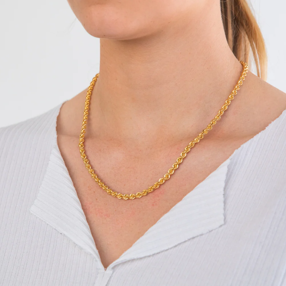 9ct Gold Filled Rope 50cm Chain 80 Gauge - Image 3