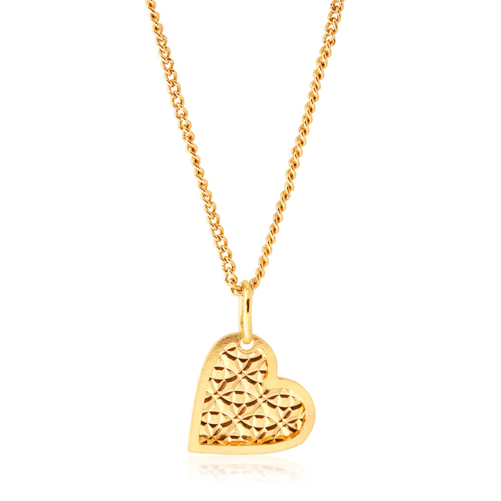 9ct Gold Silverfilled Heart Pendant