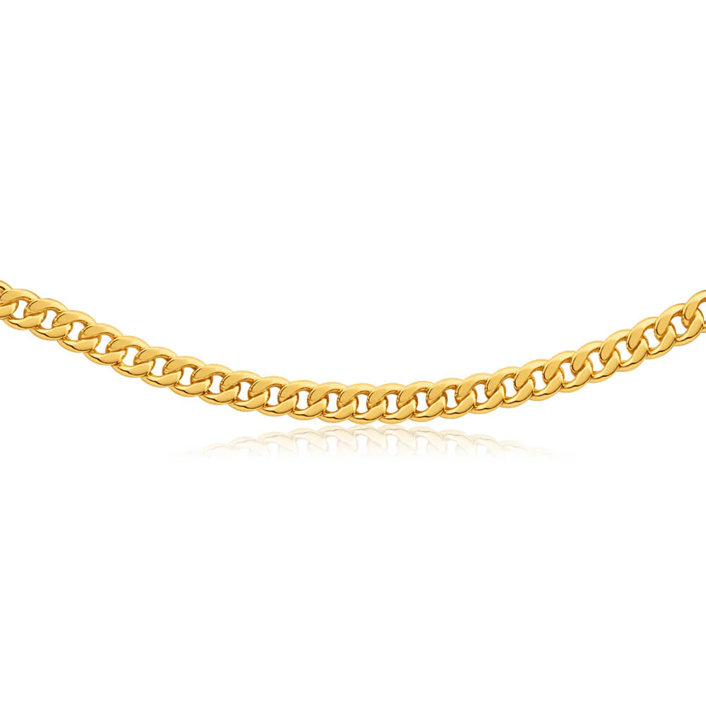 9ct Gorgeous Yellow Gold Copper Filled Curb Chain - Image 2