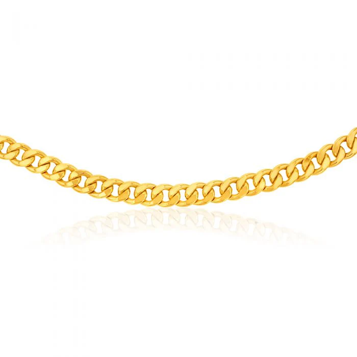 9ct Magnificent Yellow Gold Copper Filled Curb Chain - Image 2