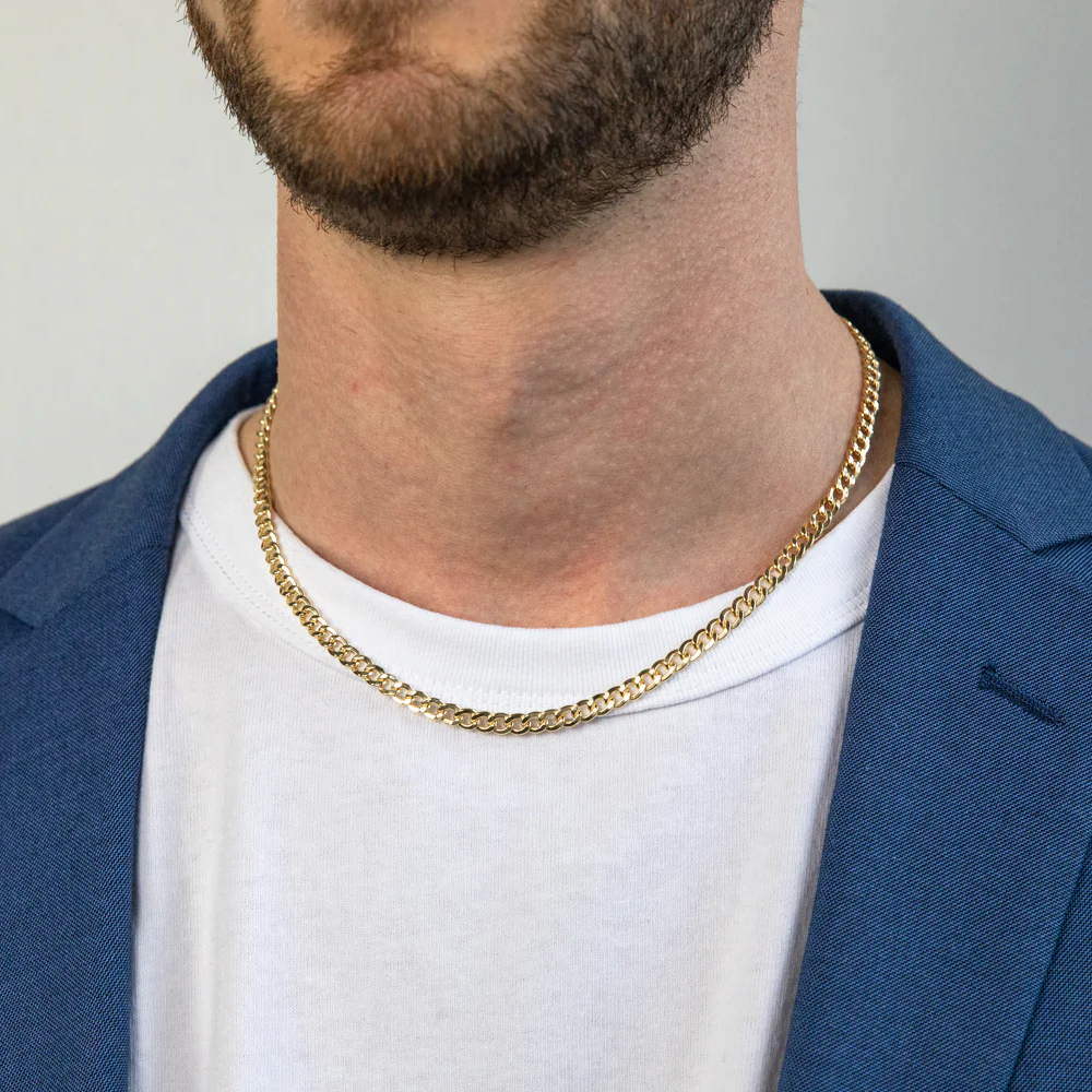 9ct Radiant Yellow Gold Copper Filled Curb Chain - Image 4