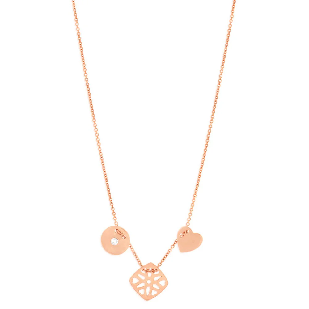 9ct Rose Gold Diamond Pendant