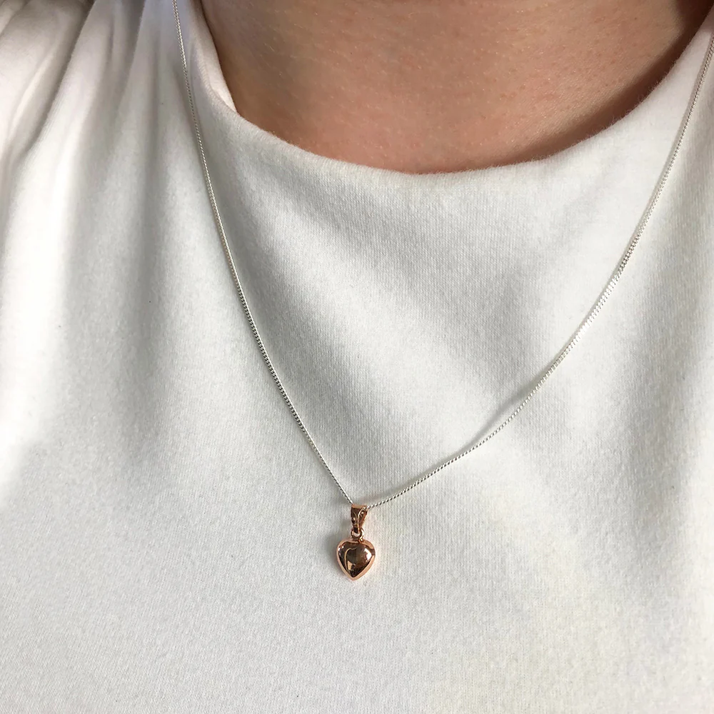 9ct Rose Gold Heart Pendant - Image 2
