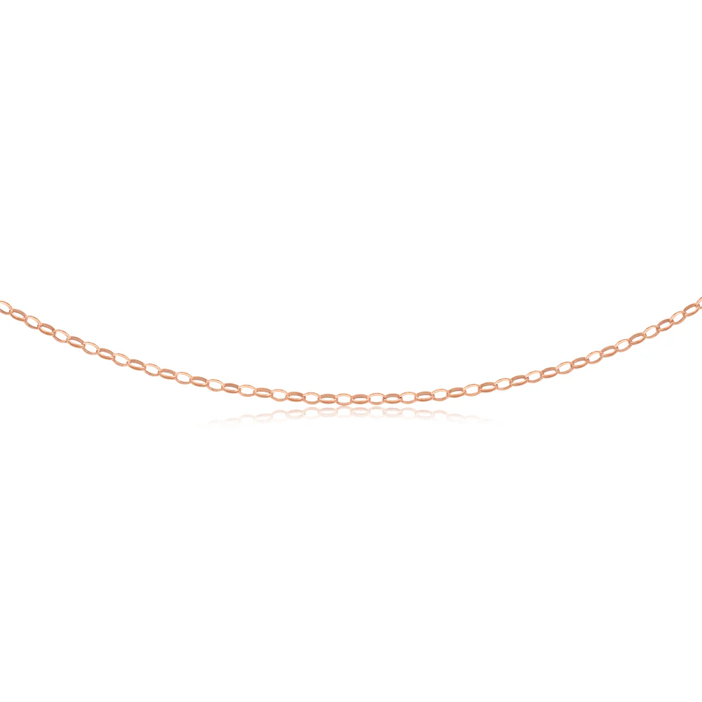 9ct Rose Gold Silver Filled 50cm Belcher Chain
