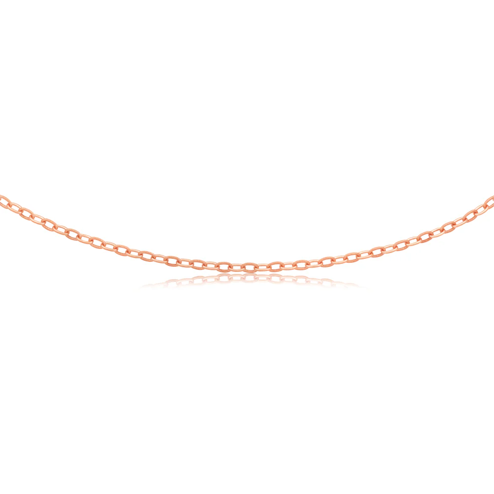 9ct Rose Gold Silverfilled 45cm Chain