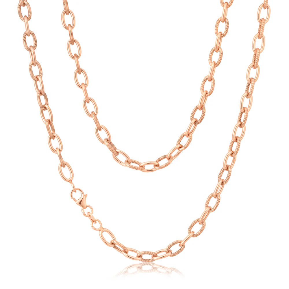 9ct Rose Gold Silverfilled 45cm Chain - Image 2