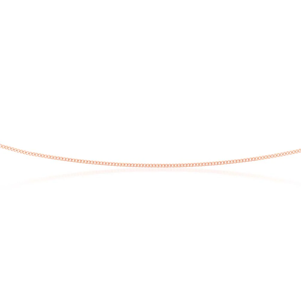 9ct Rose Solid Gold 40 Gauge Curb 51cm Chain - Image 2