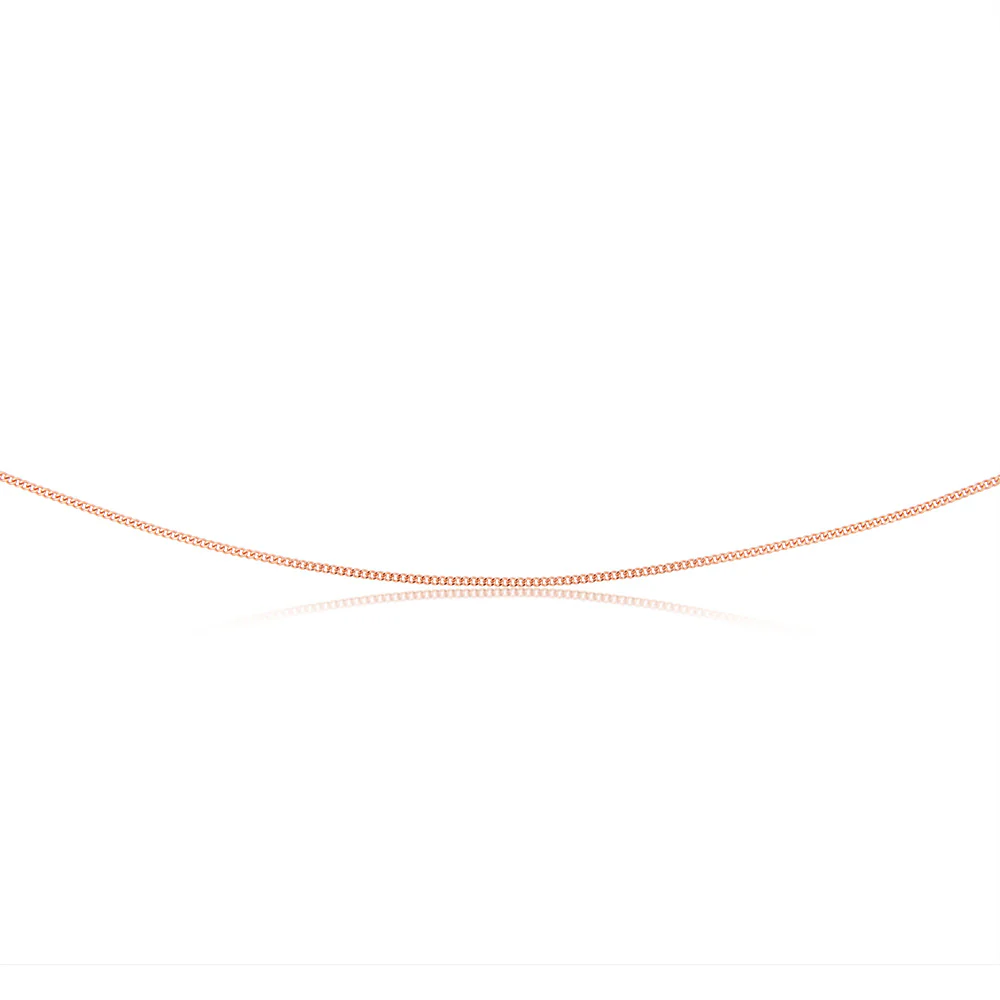 9ct Rose Solid Gold 40 Gauge Curb 56cm Chain - Image 2