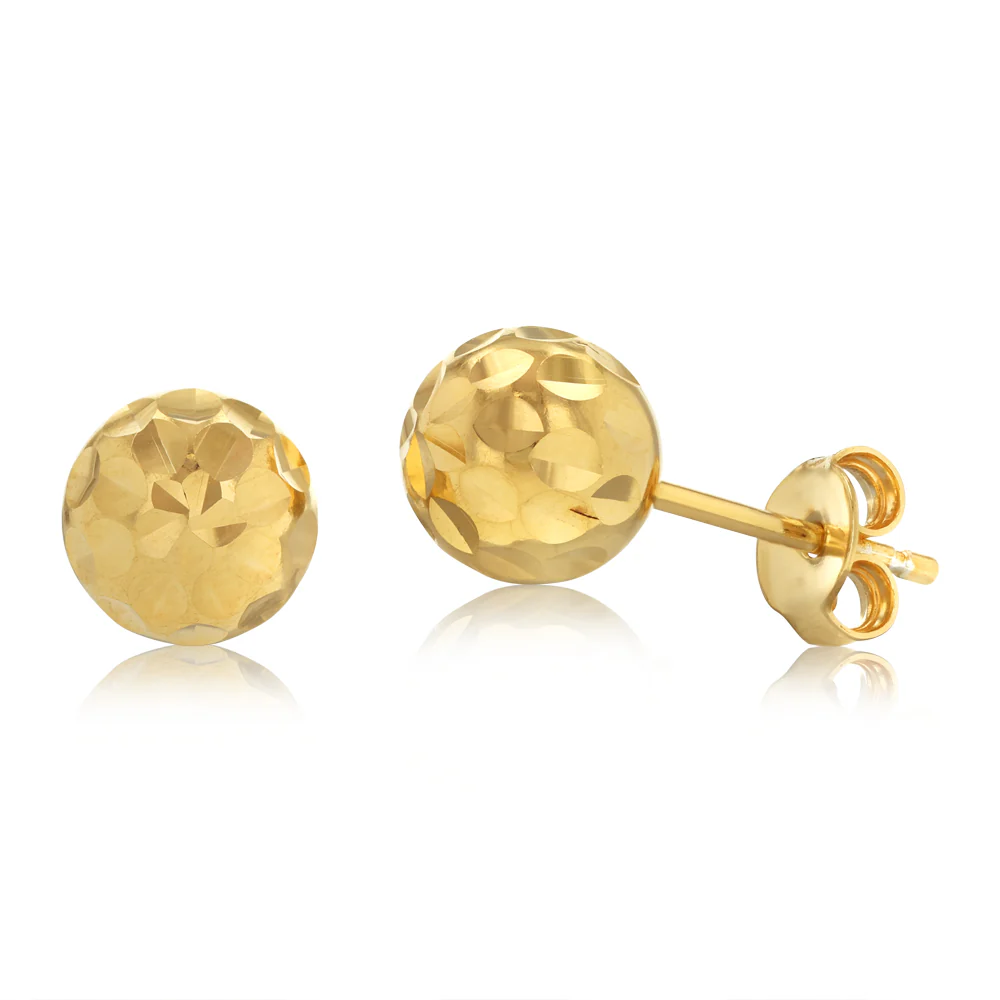 9ct Silverfilled Dicut Stud Earrings