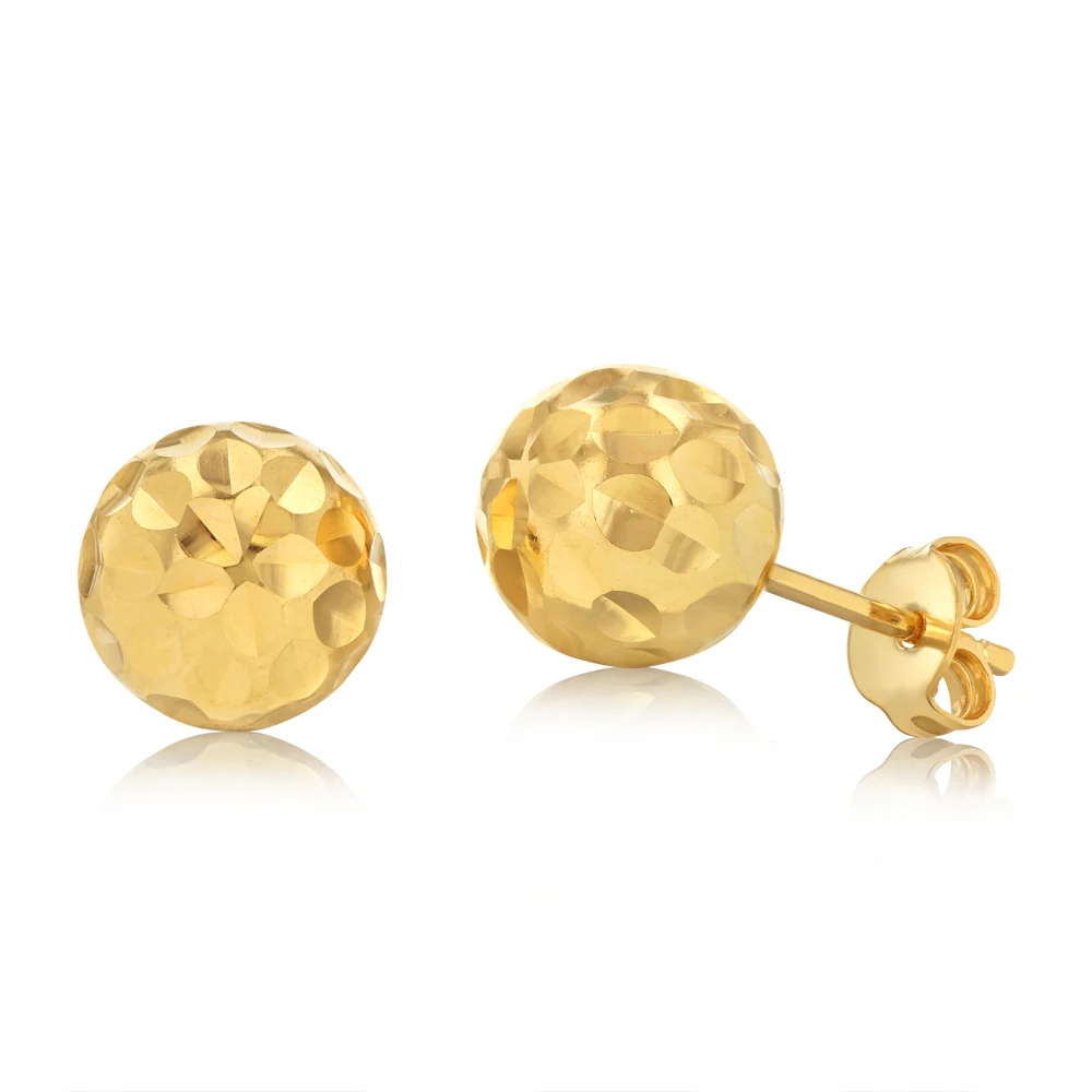 9ct Silverfilled Dicut Stud Earrings