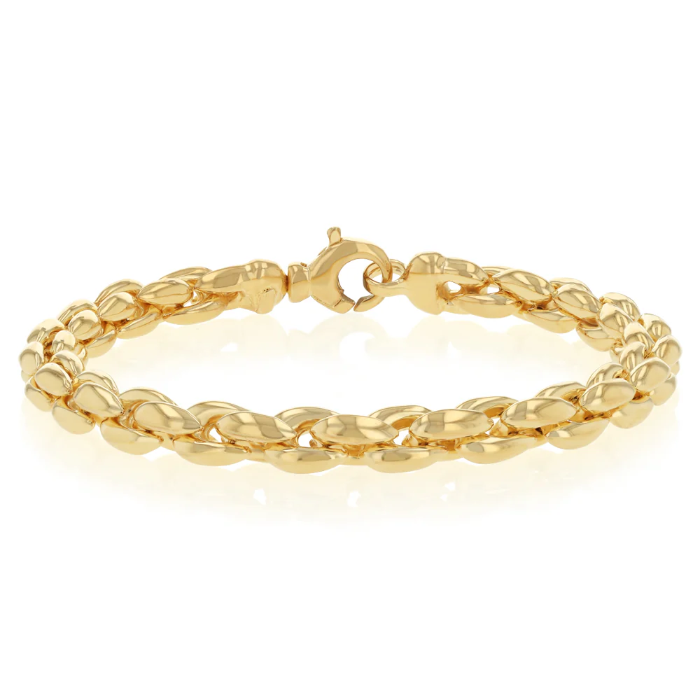 9ct Silverfilled Fancy Double Link Bracelet