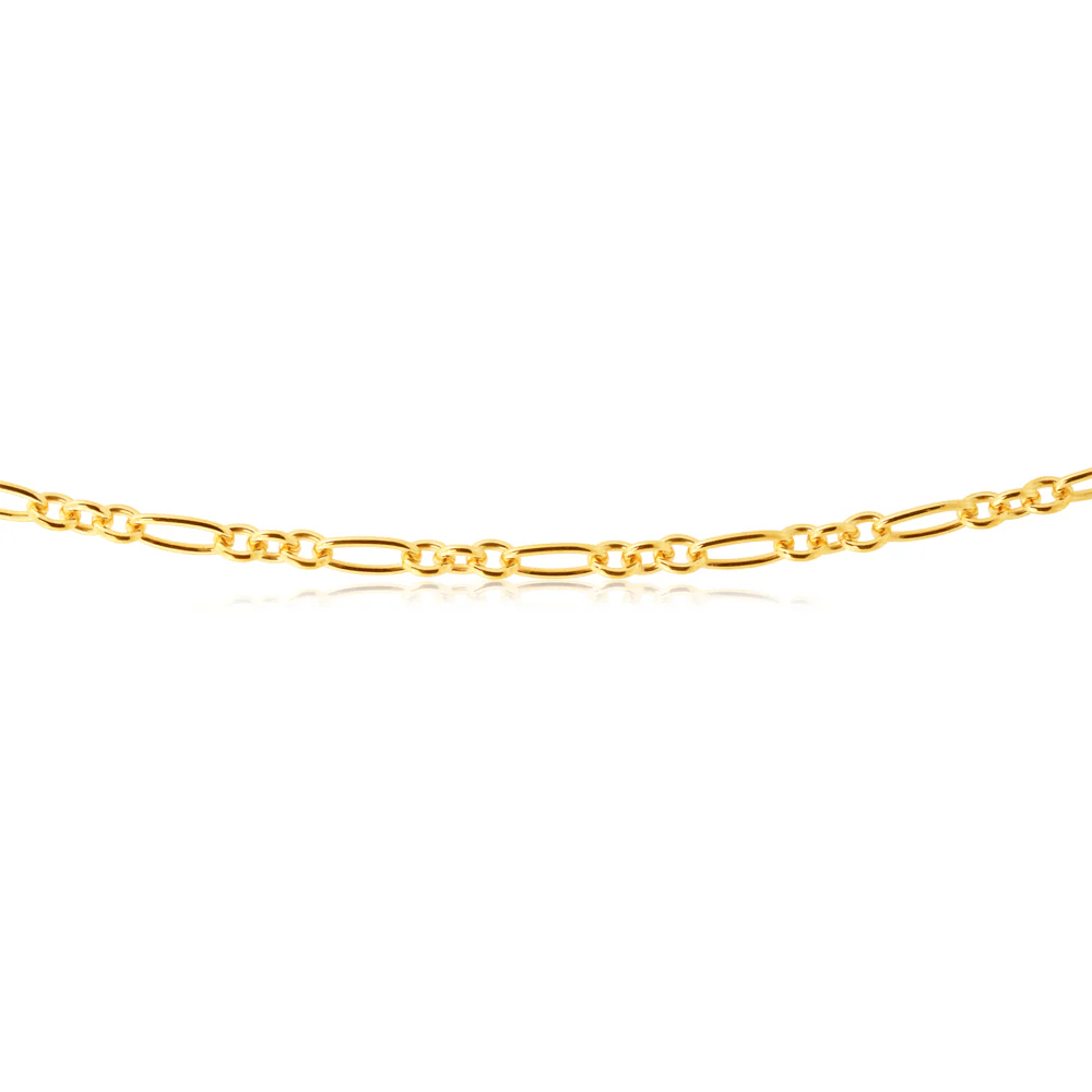 9ct Silverfilled Figaro 45cm 80 Gauge Chain - Image 2