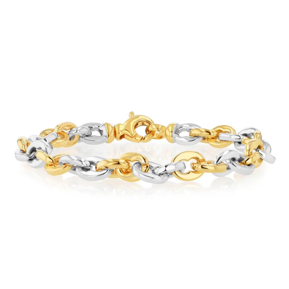 9ct Silverfilled Two Tone Infinity Bracelet