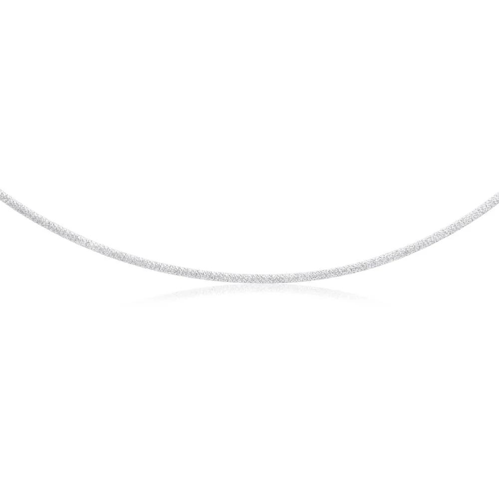 9ct White And Yellow Gold Silver Filled Reversible Omega Chain 43cm - Image 3
