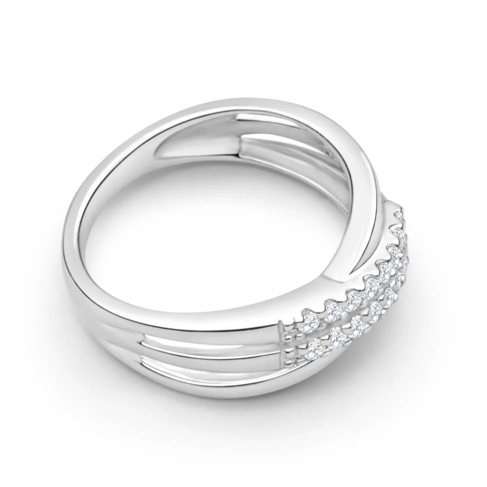 9ct White Gold 1/4 Carat Diamond Ring - Image 2