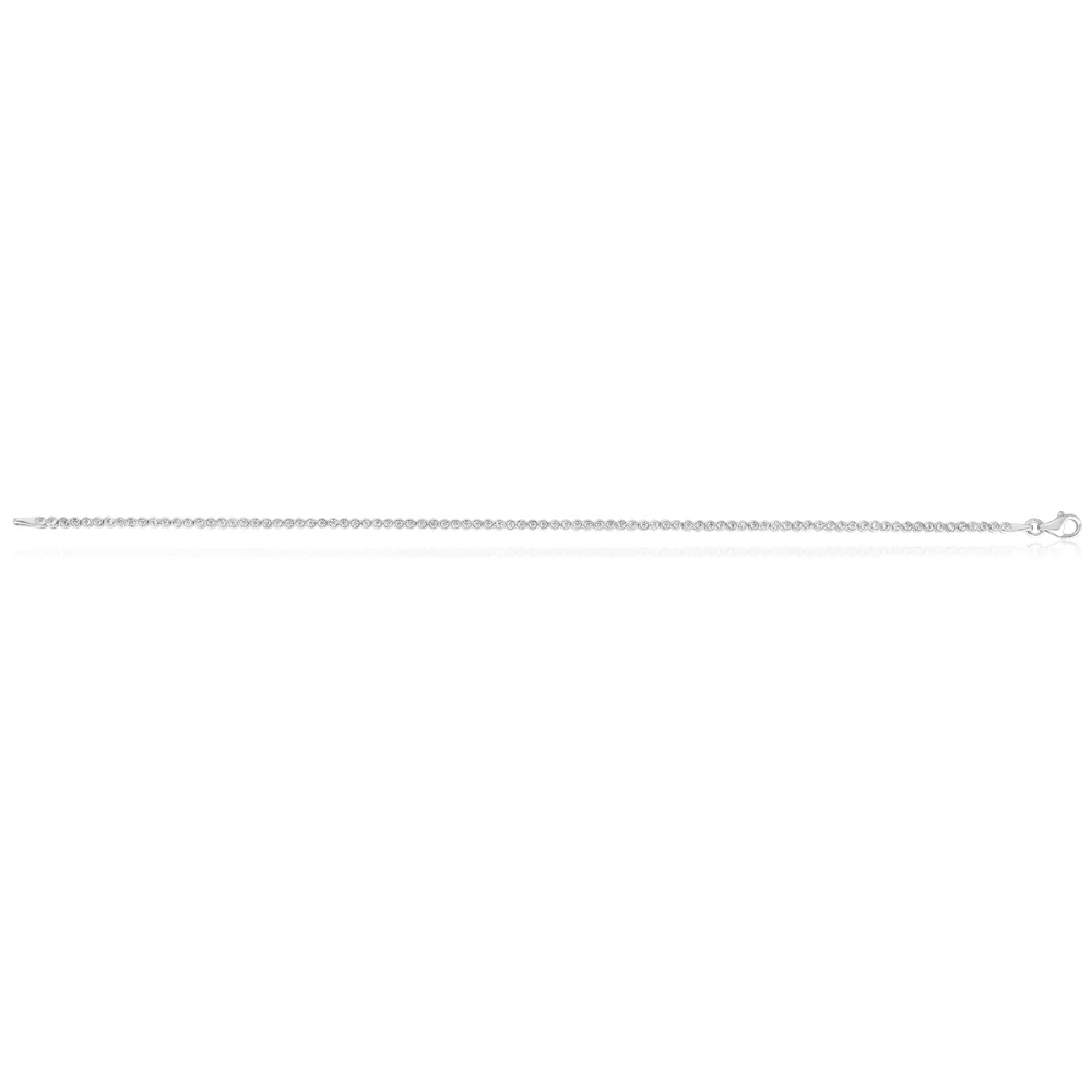 9ct White Gold 19cm Zirconia Tennis Bracelet