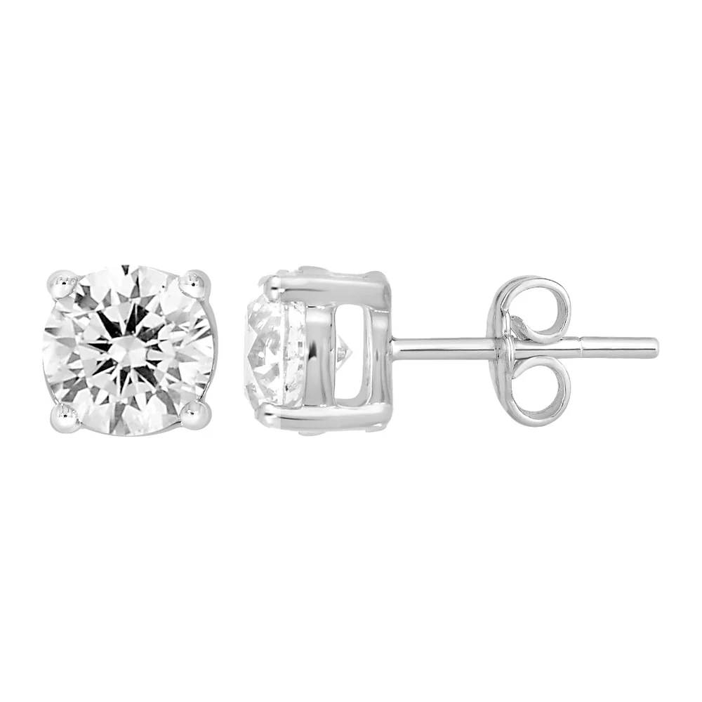 9ct White Gold 2.00 Carat Diamond Stud Earrings