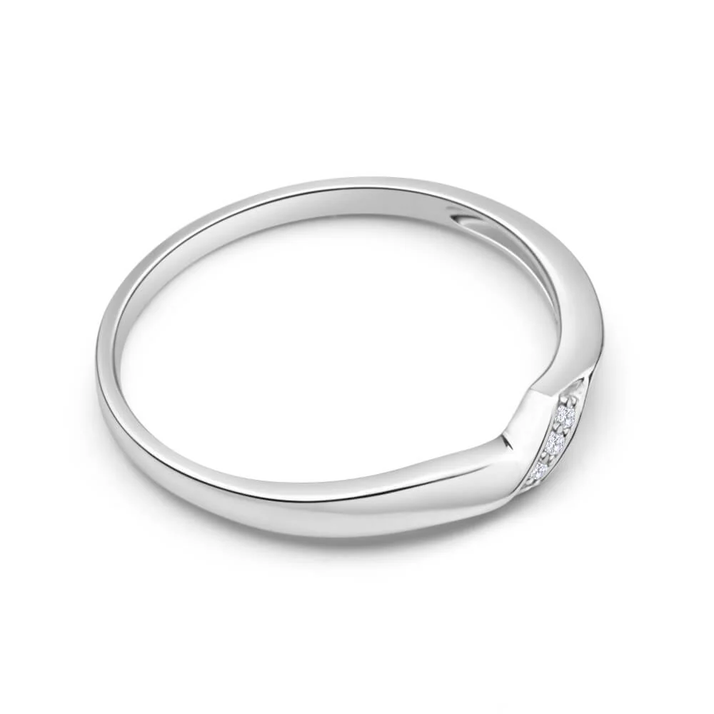 9ct White Gold Diamond Ring - Image 2