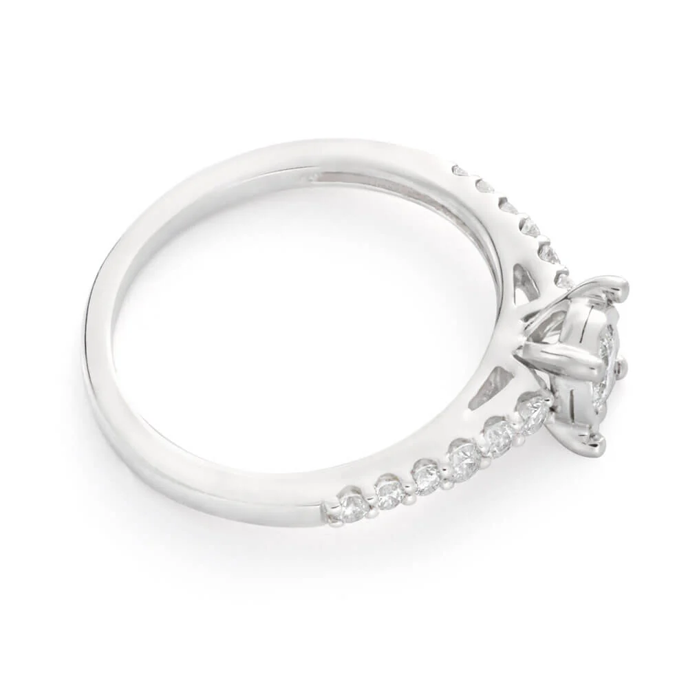 9ct White Gold Ring With 0.5 Carats Of Brilliant Cut Diamonds - Image 2