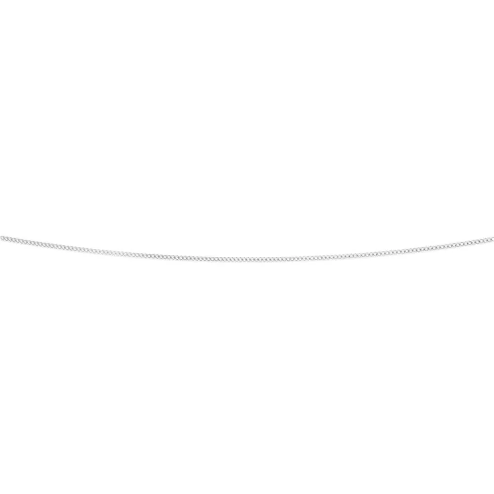 9ct White Gold Silver Filled 50cm Curb Chain - Image 2