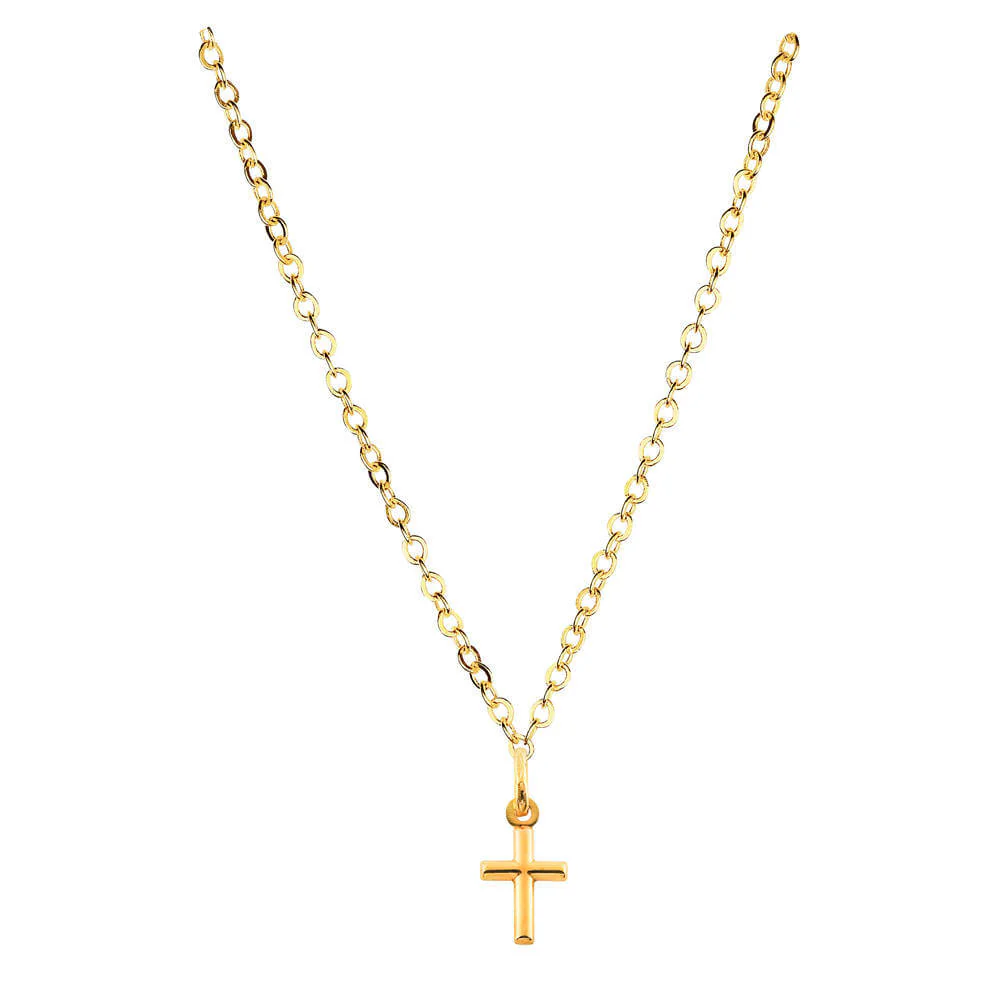 9ct Yellow 14mm Cross Gold Pendant - Image 2