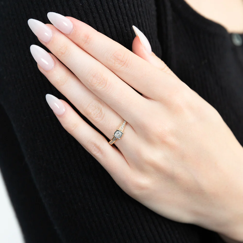 9ct Yellow Gold 0.30 Carat Diamond Solitaire Ring - Image 2