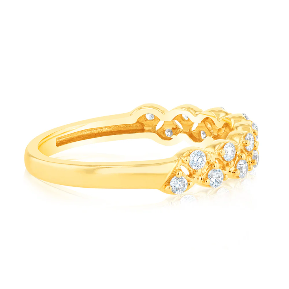 9ct Yellow Gold 1/4 Carat Luminesce Lab Grown Diamond Dress Ring - Image 2